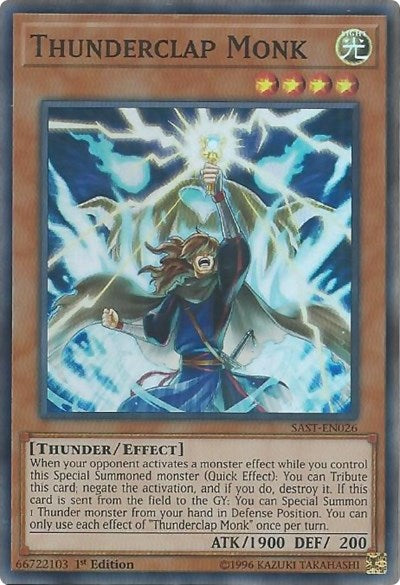 Thunderclap Monk (Super Rare) [SAST-EN026-SuR]