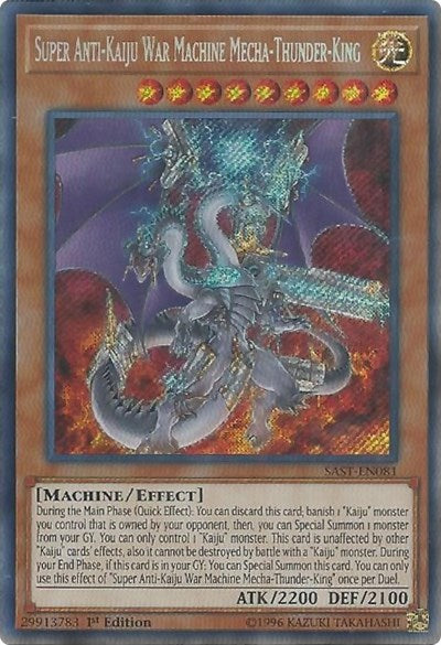 Super Anti-Kaiju War Machine Mecha-Thunder-King (Secret Rare) [SAST-EN081-SeR]