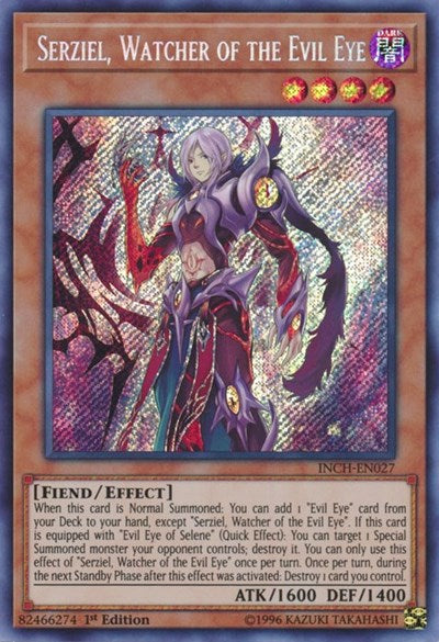 Serziel, Watcher of the Evil Eye (Secret Rare) [INCH-EN027-SeR]