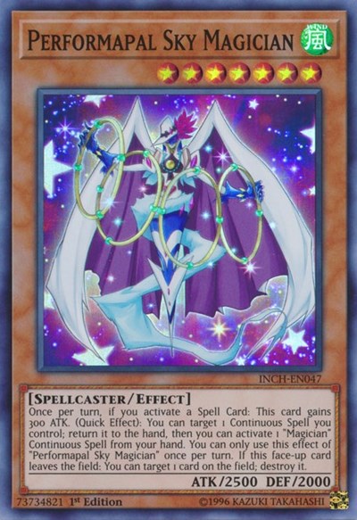 Performapal Sky Magician (Super Rare) [INCH-EN047-SuR]