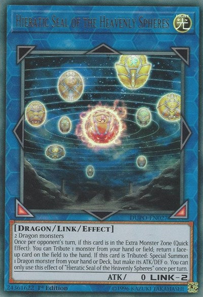 Hieratic Seal of the Heavenly Spheres (Ultra Rare) [DUPO-EN027-UR]