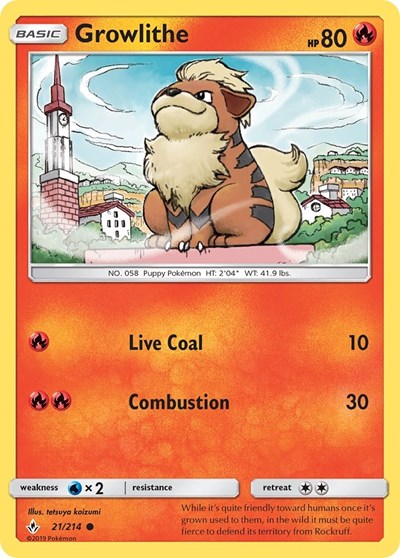 Growlithe - 21/214 (Common) [UNB-21-C]