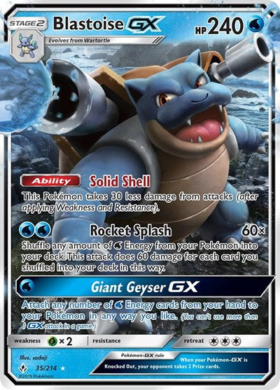 Blastoise GX - 35/214 (Ultra Rare) [UNB-35-UR]