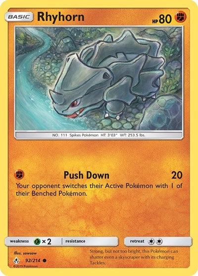 Rhyhorn - 92/214 (Common) [UNB-92-C]