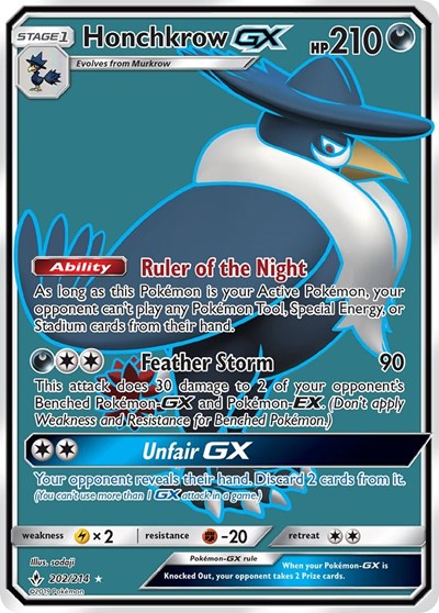 Honchkrow GX - 202/214 (Ultra Rare) [UNB-202-UR]