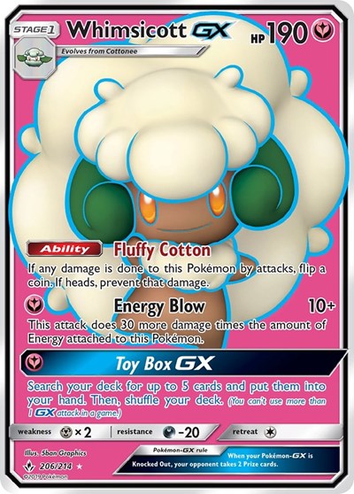 Whimsicott GX - 206/214 (Ultra Rare) [UNB-206-UR]