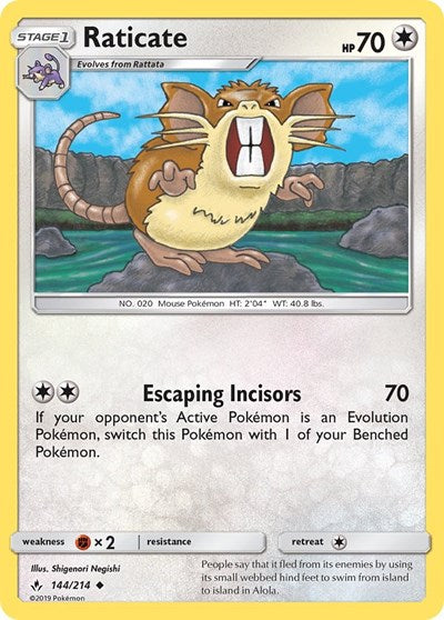 Raticate - 144/214 (Uncommon) [UNB-144-U]