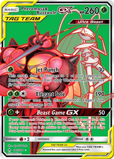 Pheromosa & Buzzwole GX - 191/214 (Ultra Rare) [UNB-191-UR]