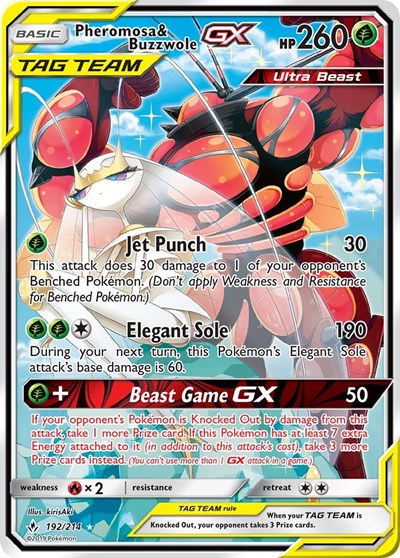 Pheromosa & Buzzwole GX - 192/214 (Ultra Rare) [UNB-192-UR]