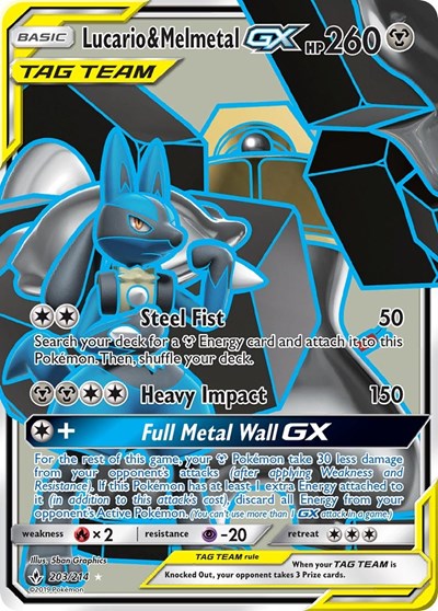 Lucario & Melmetal GX - 203/214 (Ultra Rare) [UNB-203-UR]