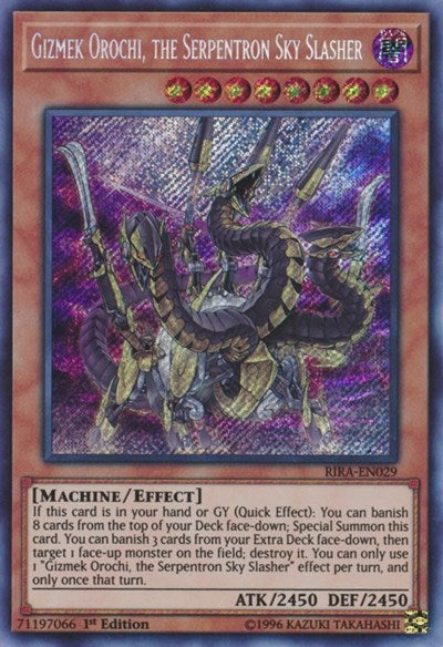 Gizmek Orochi, the Serpentron Sky Slasher (Secret Rare) [RIRA-EN029-SeR]