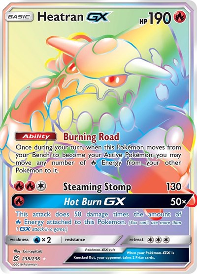 Heatran GX - 238/236 (Secret Rare) [UNM-238-SR]