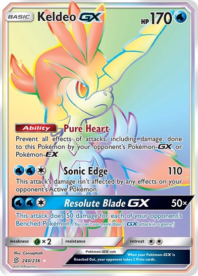 Keldeo GX - 240/236 (Secret Rare) [UNM-240-SR]