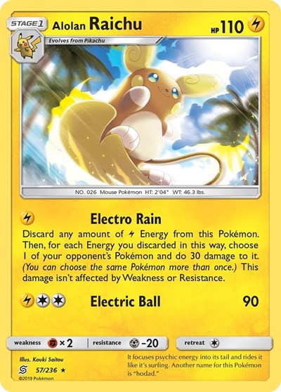 Alolan Raichu - 57/236 (Holo Rare) [UNM-57-HR]