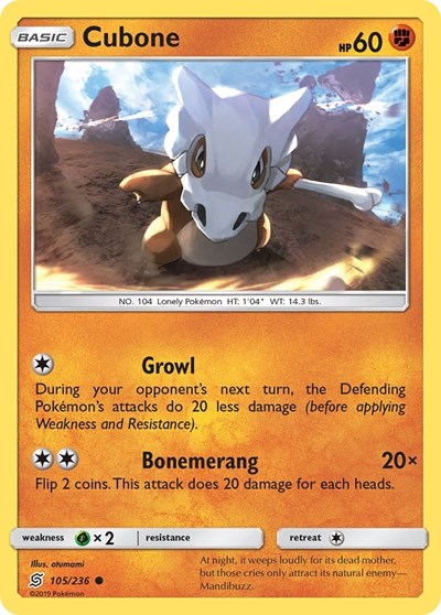 Cubone - 105/236 (Common) [UNM-105-C]