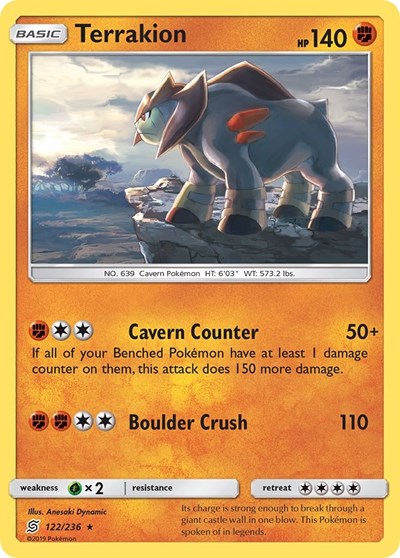 Terrakion - 122/236 (Holo Rare) [UNM-122-HR]