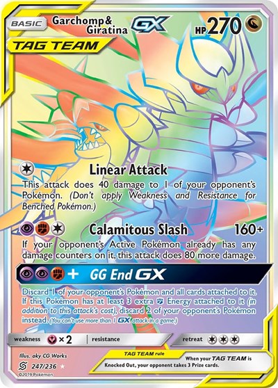 Garchomp & Giratina GX - 247/236 (Secret Rare) [UNM-247-SR]