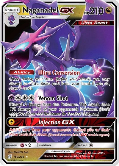 Naganadel GX - 160/236 (Ultra Rare) [UNM-160-UR]