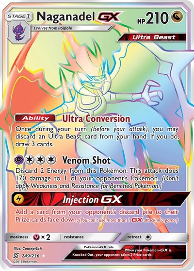 Naganadel GX - 249/236 (Secret Rare) [UNM-249-SR]