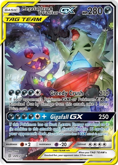 Mega Sableye & Tyranitar GX - 226/236 (Ultra Rare) [UNM-226-UR]