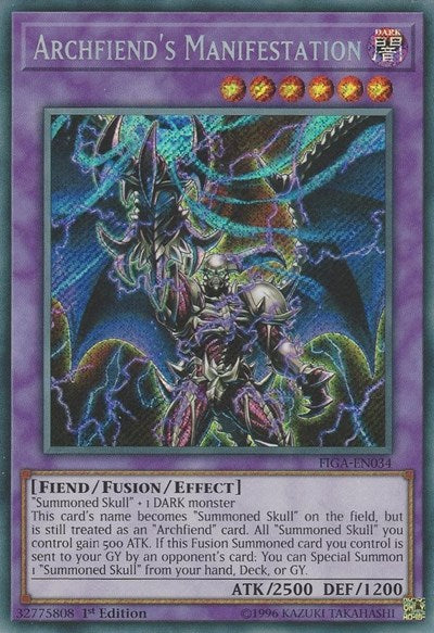 Archfiend's Manifestation (Secret Rare) [FIGA-EN034-SeR]