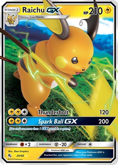 Raichu GX - 20/68 (Ultra Rare) [HIF-20-UR]