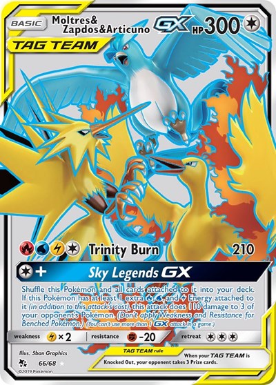 Moltres & Zapdos & Articuno GX - 66/68 (Ultra Rare) [HIF-66-UR]