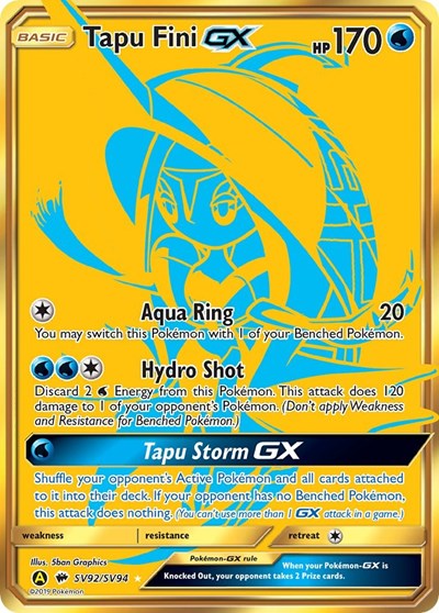 Tapu Fini GX - SV92/SV94 (Shiny Holo Rare) [HIF-SV92-SHHR]