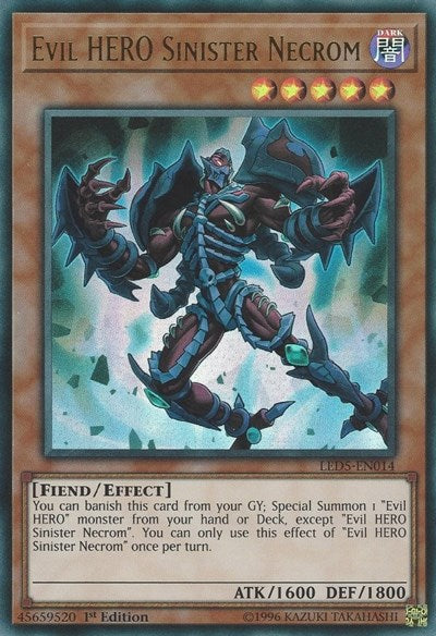 Evil HERO Sinister Necrom (Ultra Rare) [LED5-EN014-UR]