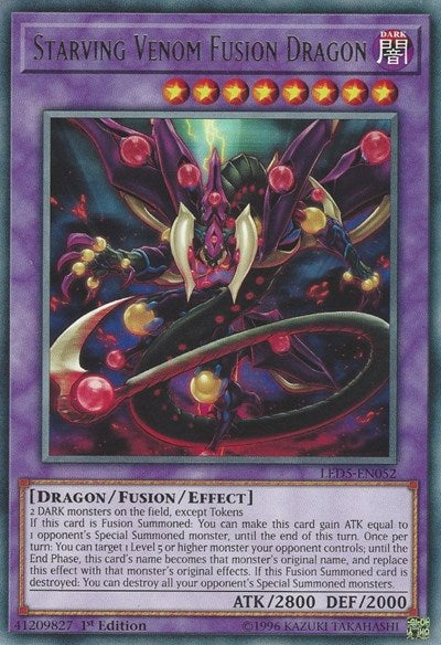 Starving Venom Fusion Dragon (Rare) [LED5-EN052-R]