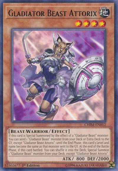 Gladiator Beast Attorix (Rare) [CHIM-EN012-R]