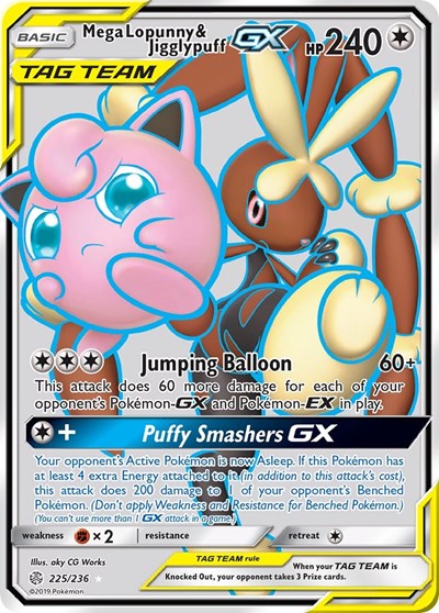 Mega Lopunny & Jigglypuff GX - 225/236 (Ultra Rare) [CEC-225-UR]