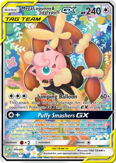 Mega Lopunny & Jigglypuff GX - 226/236 (Ultra Rare) [CEC-226-UR]