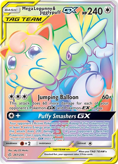 Mega Lopunny & Jigglypuff GX - 261/236 (Secret Rare) [CEC-261-SR]