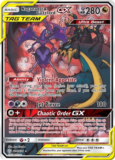 Naganadel & Guzzlord GX - 224/236 (Ultra Rare) [CEC-224-UR]