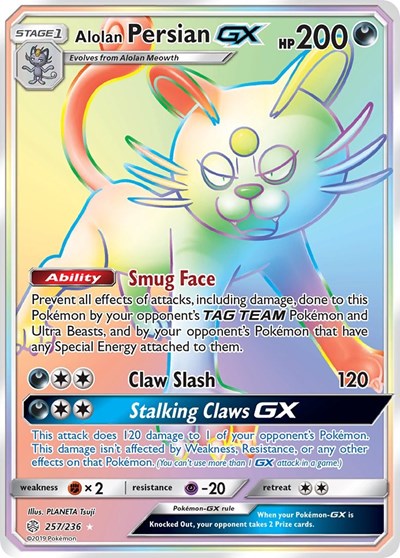 Alolan Persian GX - 257/236 (Secret Rare) [CEC-257-SR]