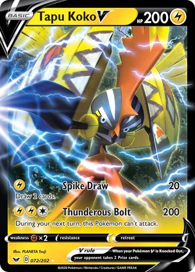 Tapu Koko V - 072/202 (Ultra Rare) [SSH-072-UR]