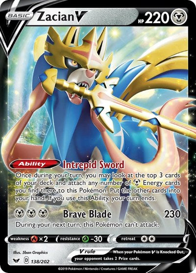 Zacian V - 138/202 (Ultra Rare) [SSH-138-UR]