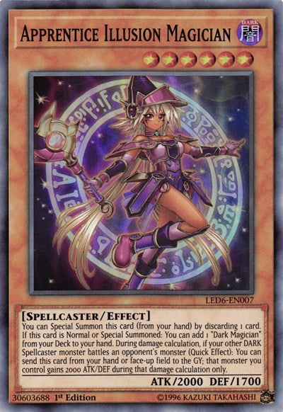 Apprentice Illusion Magician (Super Rare) [LED6-EN007-SuR]