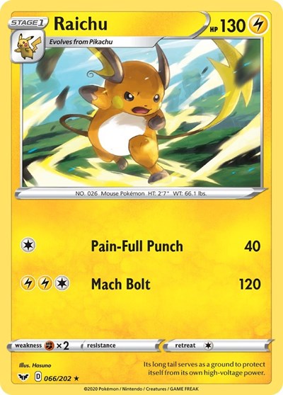 Raichu - 066/202 (Rare) [SSH-066-R]