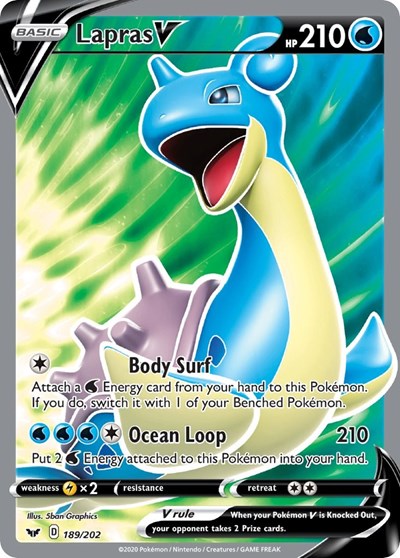 Lapras V - 189/202 (Ultra Rare) [SSH-189-UR]