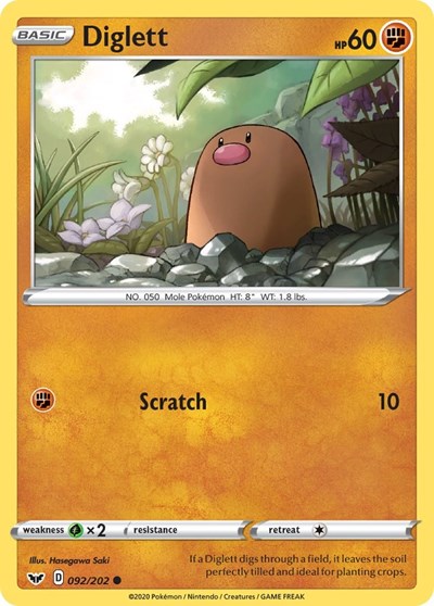 Diglett - 092/202 (Common) [SSH-092-C]