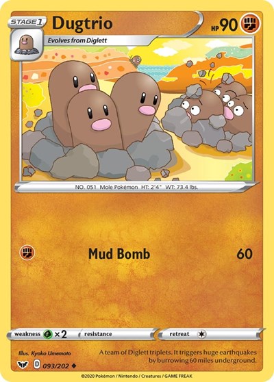 Dugtrio - 093/202 (Uncommon) [SSH-093-U]