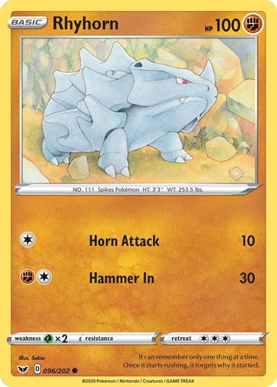 Rhyhorn - 096/202 (Common) [SSH-096-C]