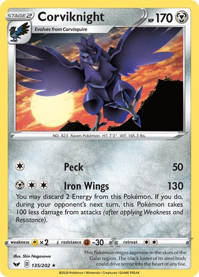 Corviknight - 135/202 (Rare) [SSH-135-R]