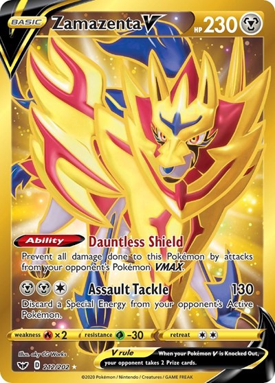 Zamazenta V - 212/202 (Secret Rare) [SSH-212-SR]