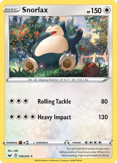 Snorlax - 140/202 (Rare) [SSH-140-R]