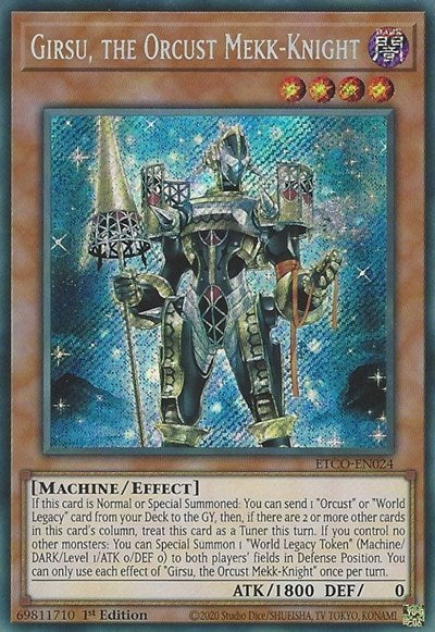 Girsu, the Orcust Mekk-Knight (Secret Rare) [ETCO-EN024-SeR]