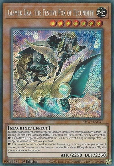 Gizmek Uka, the Festive Fox of Fecundity (Secret Rare) [ETCO-EN031-SeR]