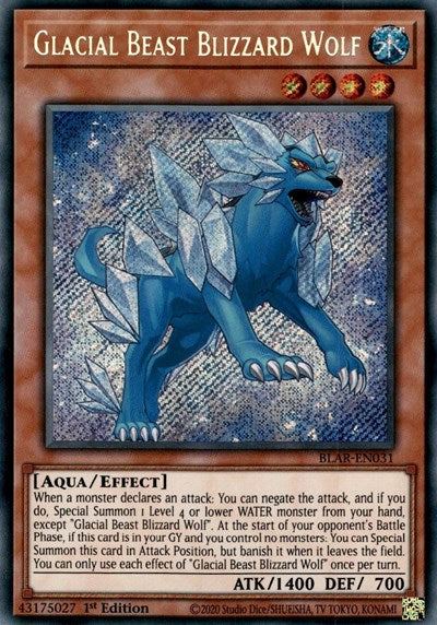 Glacial Beast Blizzard Wolf (Secret Rare) [BLAR-EN031-SeR]